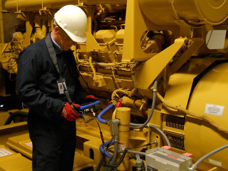 Man working on equipment
